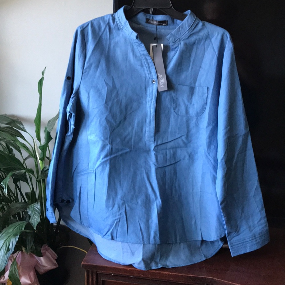 Denim long sleeve shirt